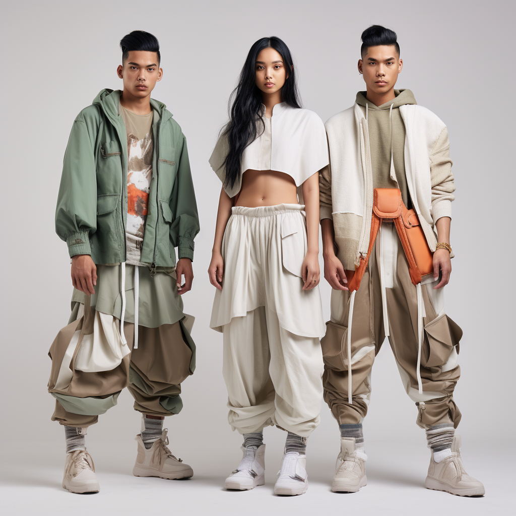 Asian model wearing Filipino-inspired streetwear