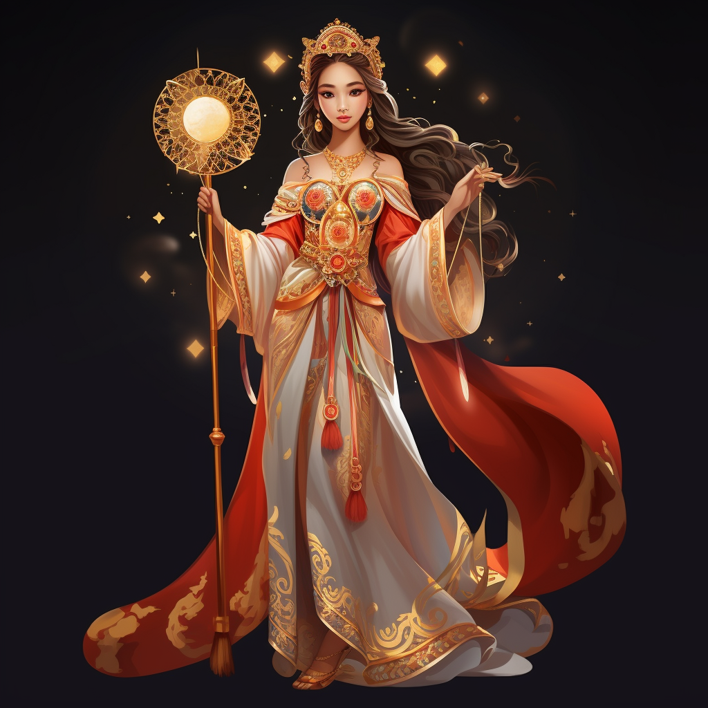 Filipino Mayari Goddess in Traditional Kimono