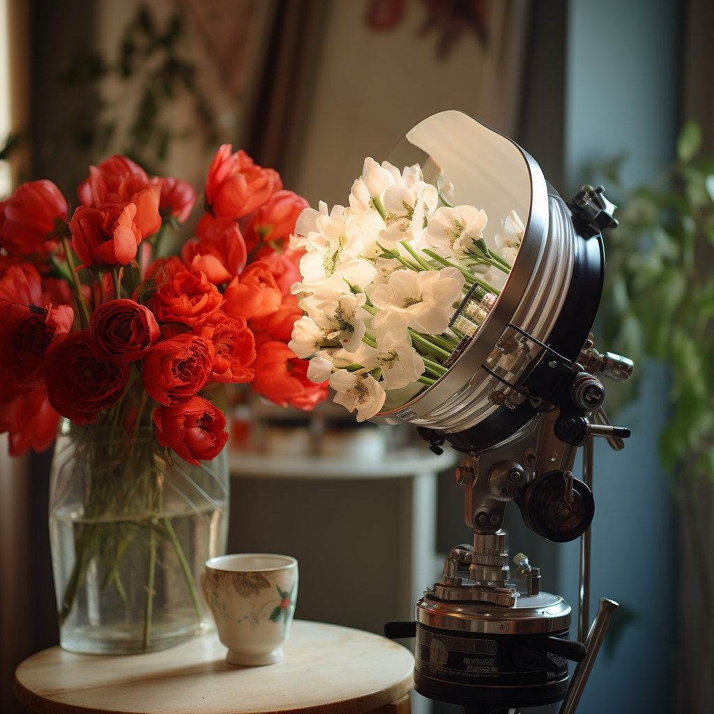 Film shoot lights inside vase  ?