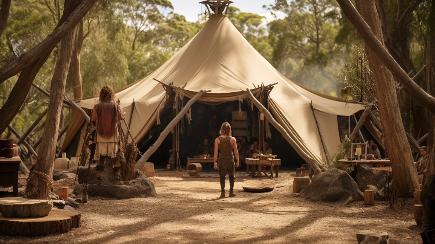 Australian reality show glamping teams building competition