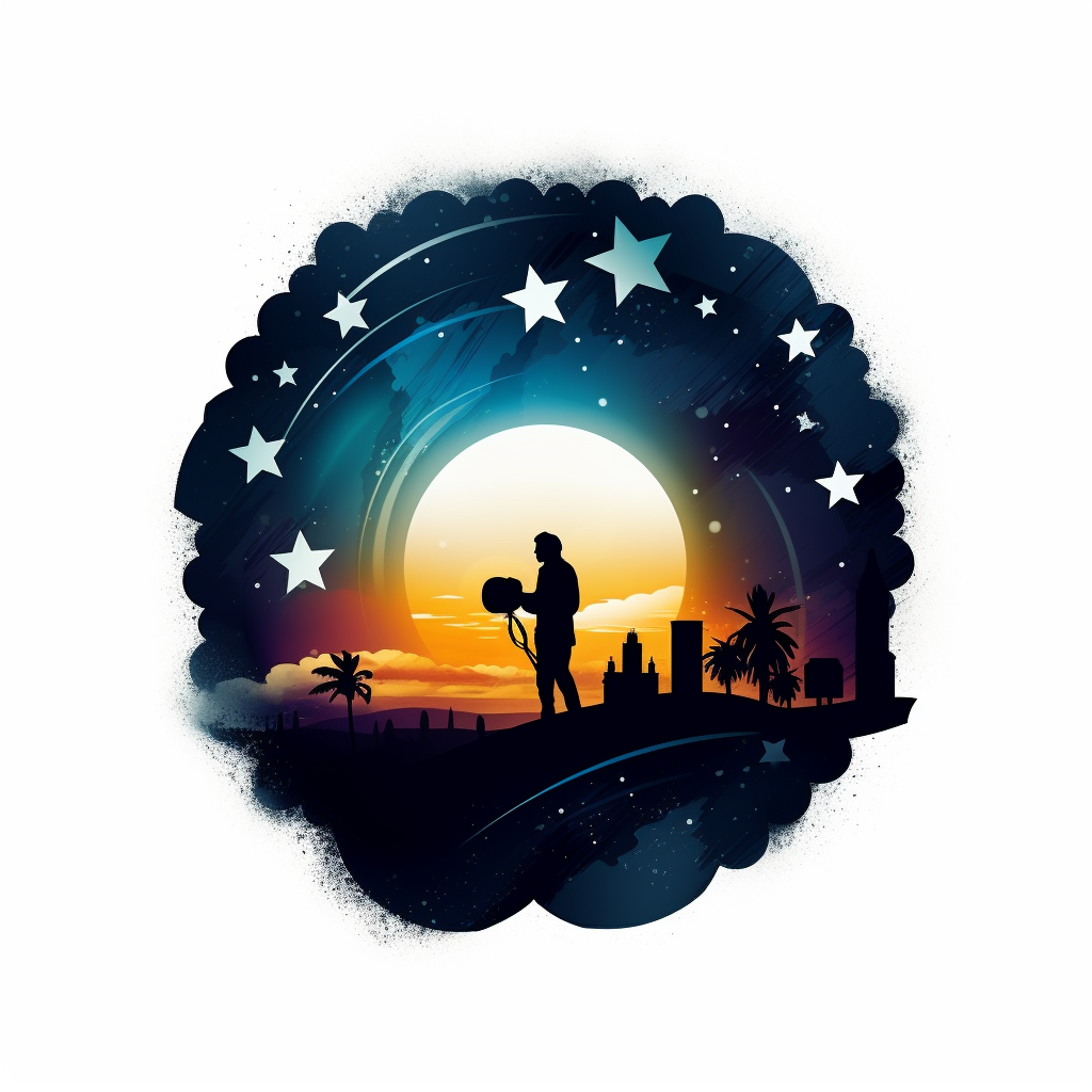 Trendy Film Universe Star Silhouette Artwork