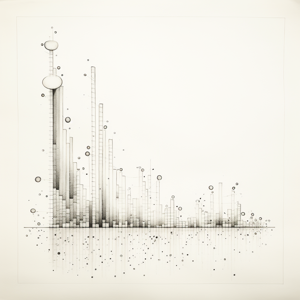 Faint pencil sketch of a financial graph