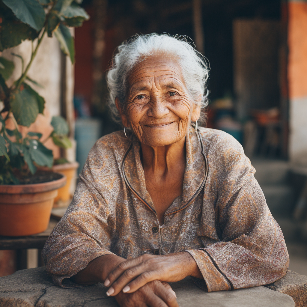 Elderly Latino couple discussing financial planning