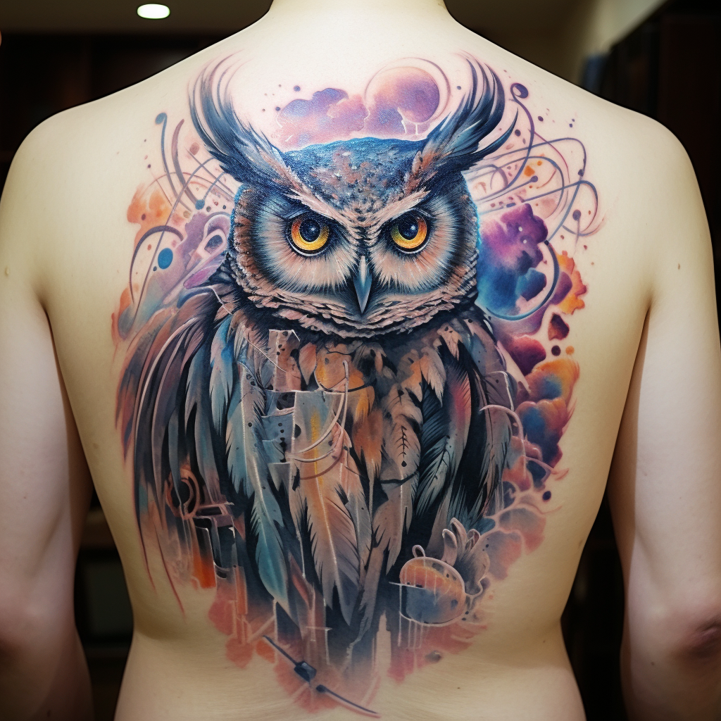 Owl tattoo art design