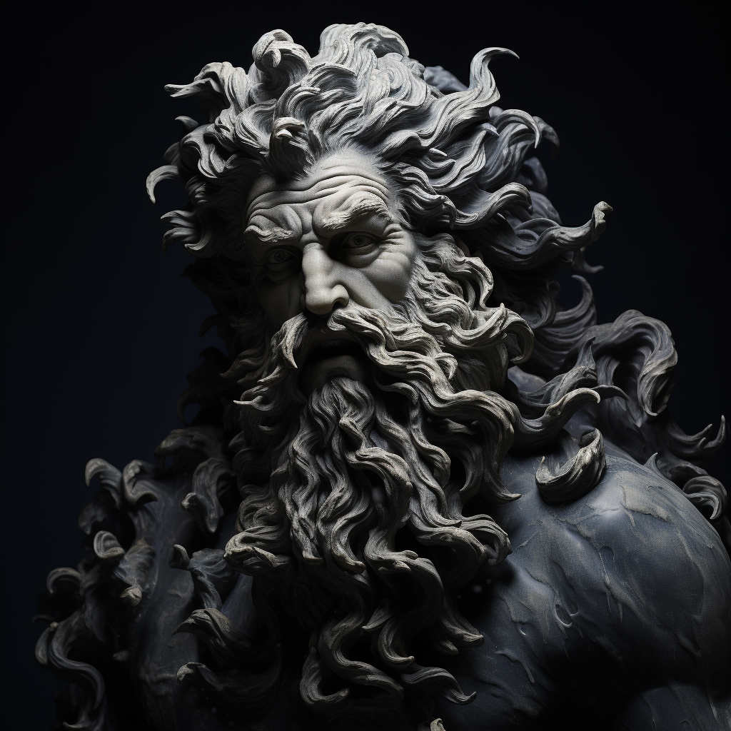 Artwork of Neptune in baroque style