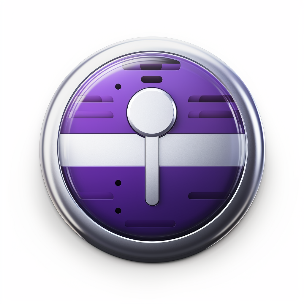 Finnish flag button with purple microphone