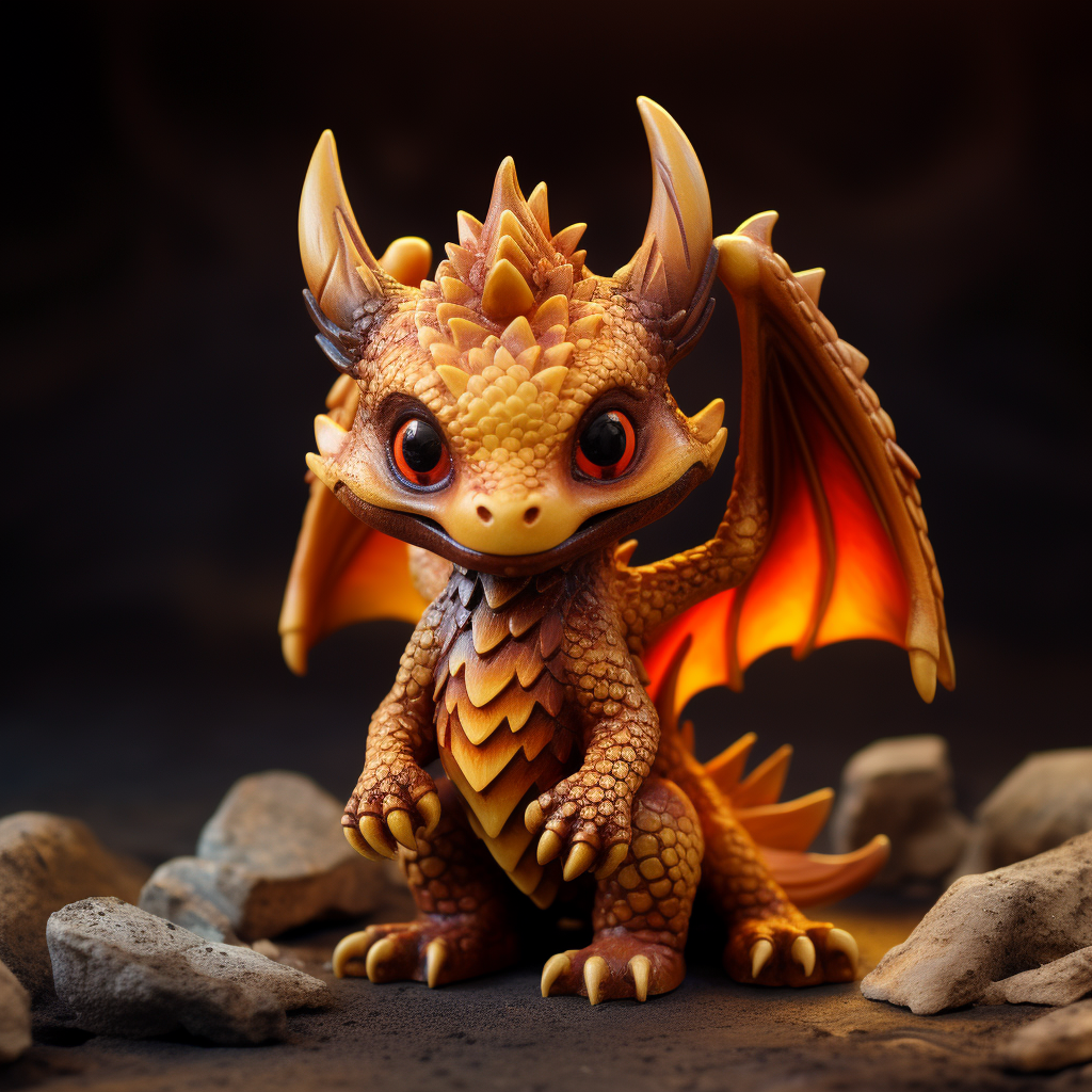 Small fire dragon without wings