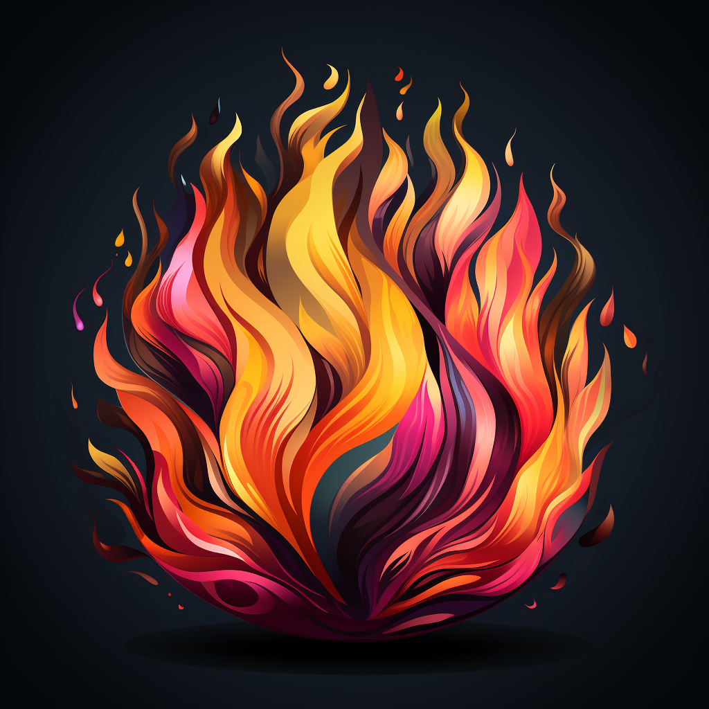 Flat fire icon