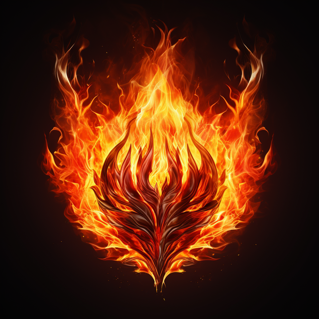 Fire symbol representing elemental power