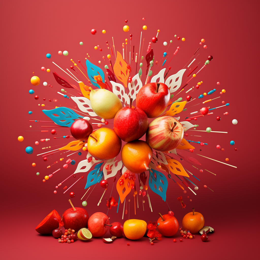 Abstract fruits for Diwali greeting