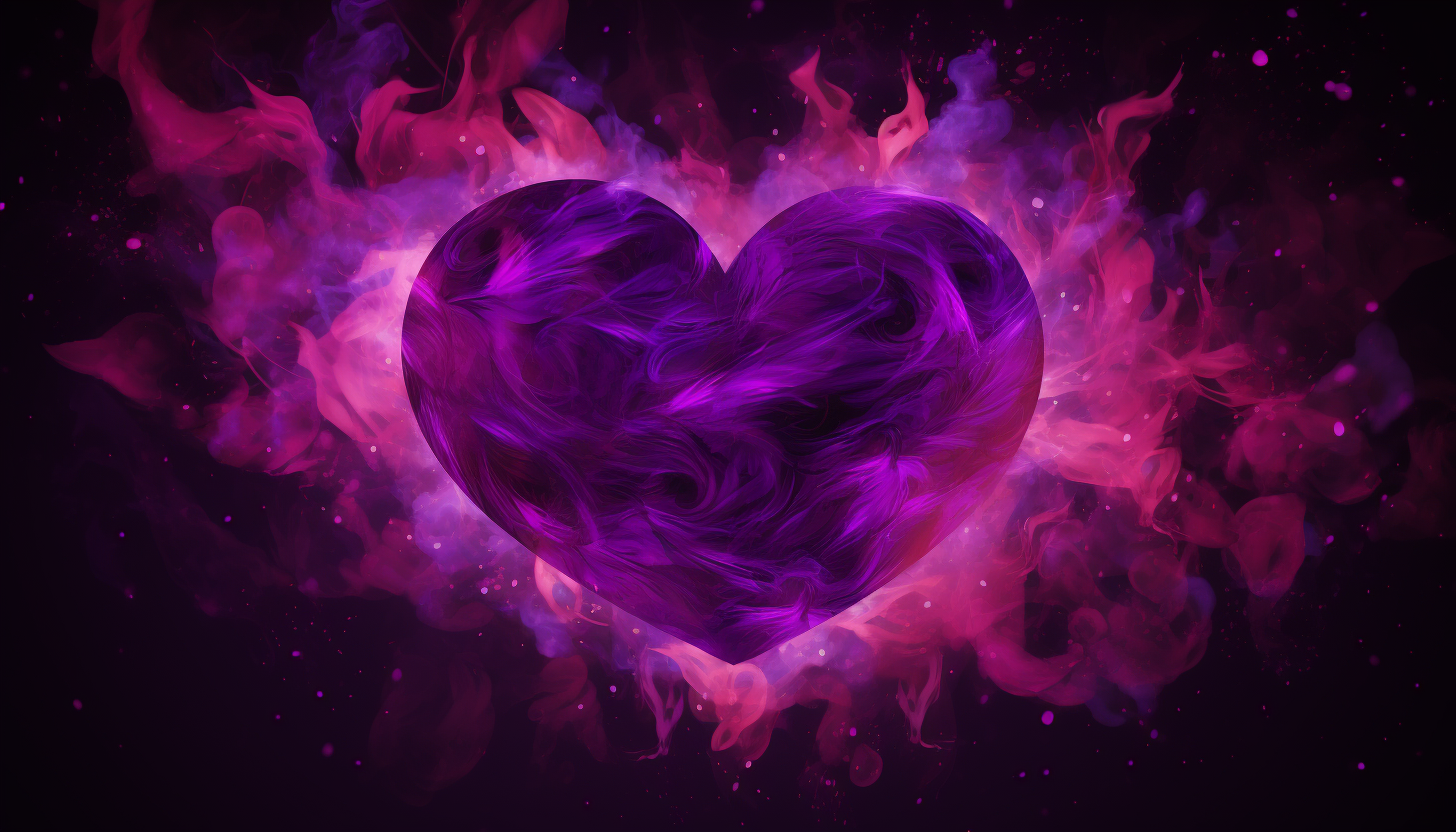 Firey Purple Heart Social Media Banner