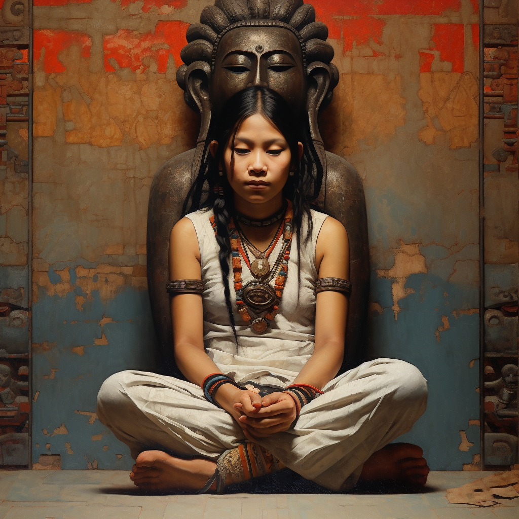 Inspiring portrayal of First Nations girl as the Buddha