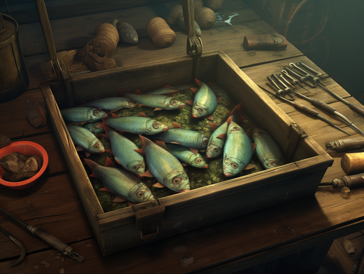 Fishing Game with Plenty of Fishes and Shooting Gun