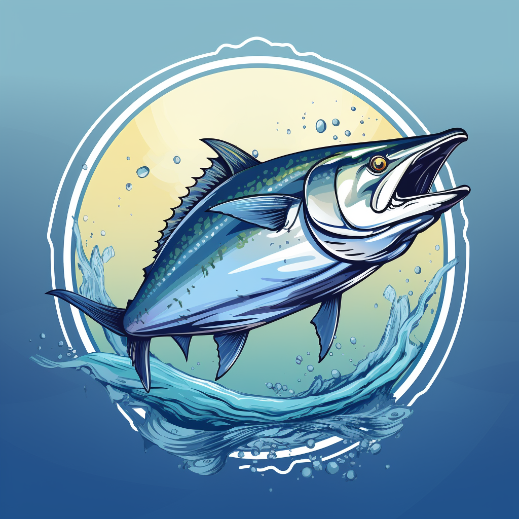 Fishing gear shop sticker logo