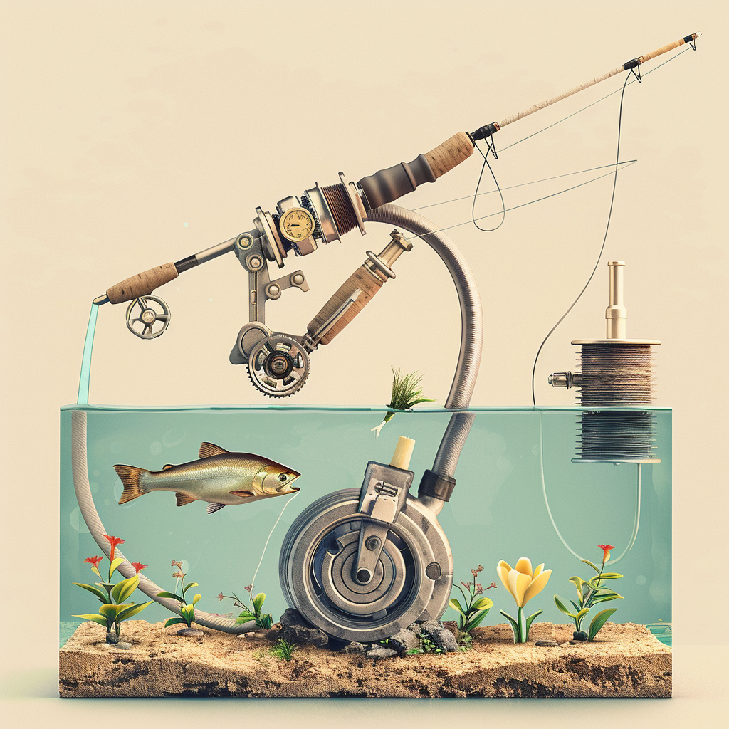 Fishing reel rod irrigation humor