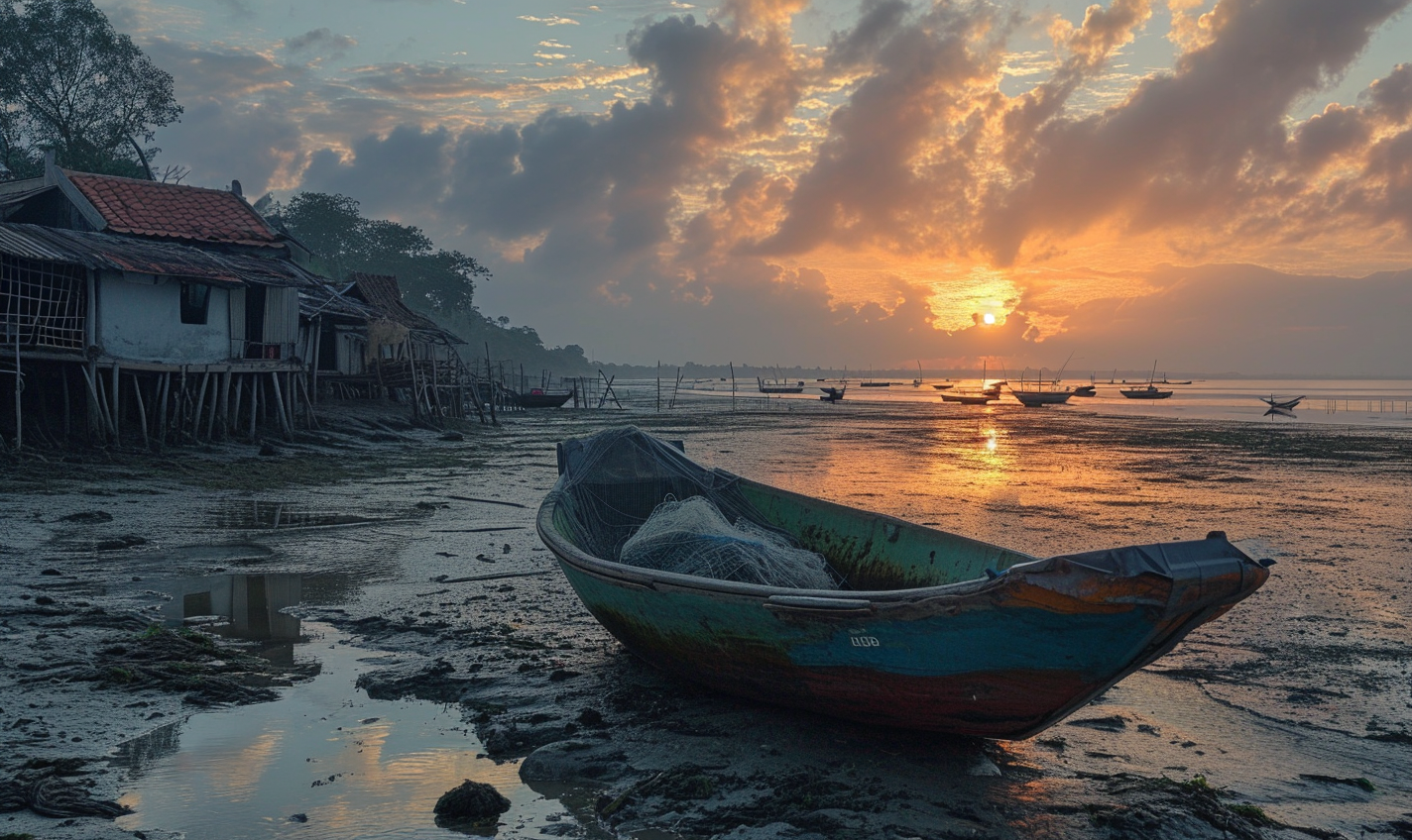 Fishing village morning beauty