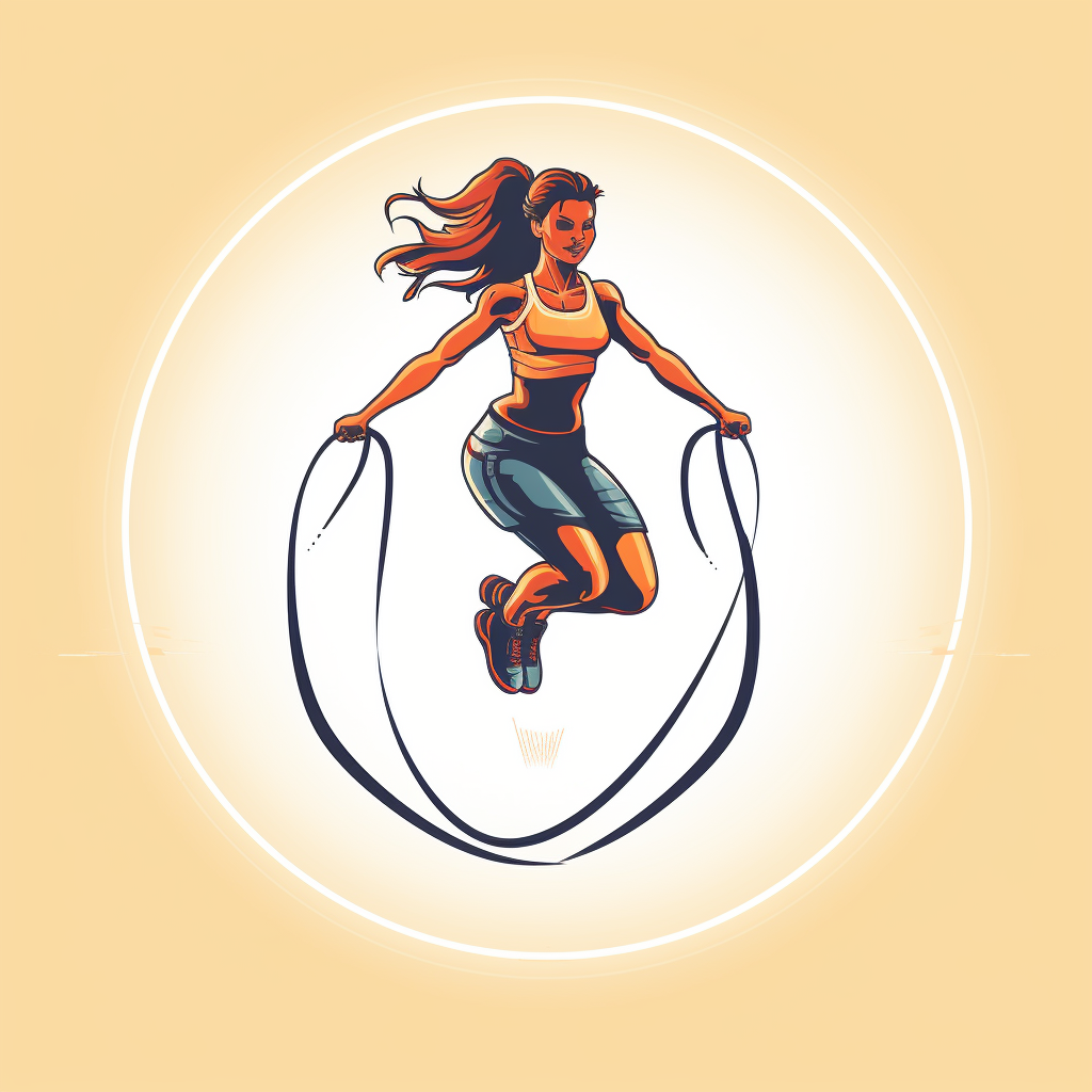 Fit Girl Jump Roping Sketch