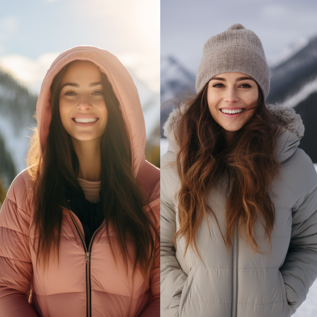 Fit Woman Doing Winter Yoga