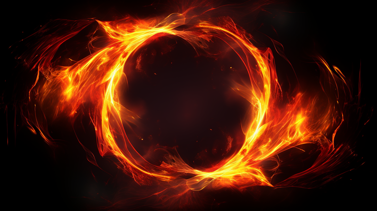 Flamboyant Portal with Fiery Flames