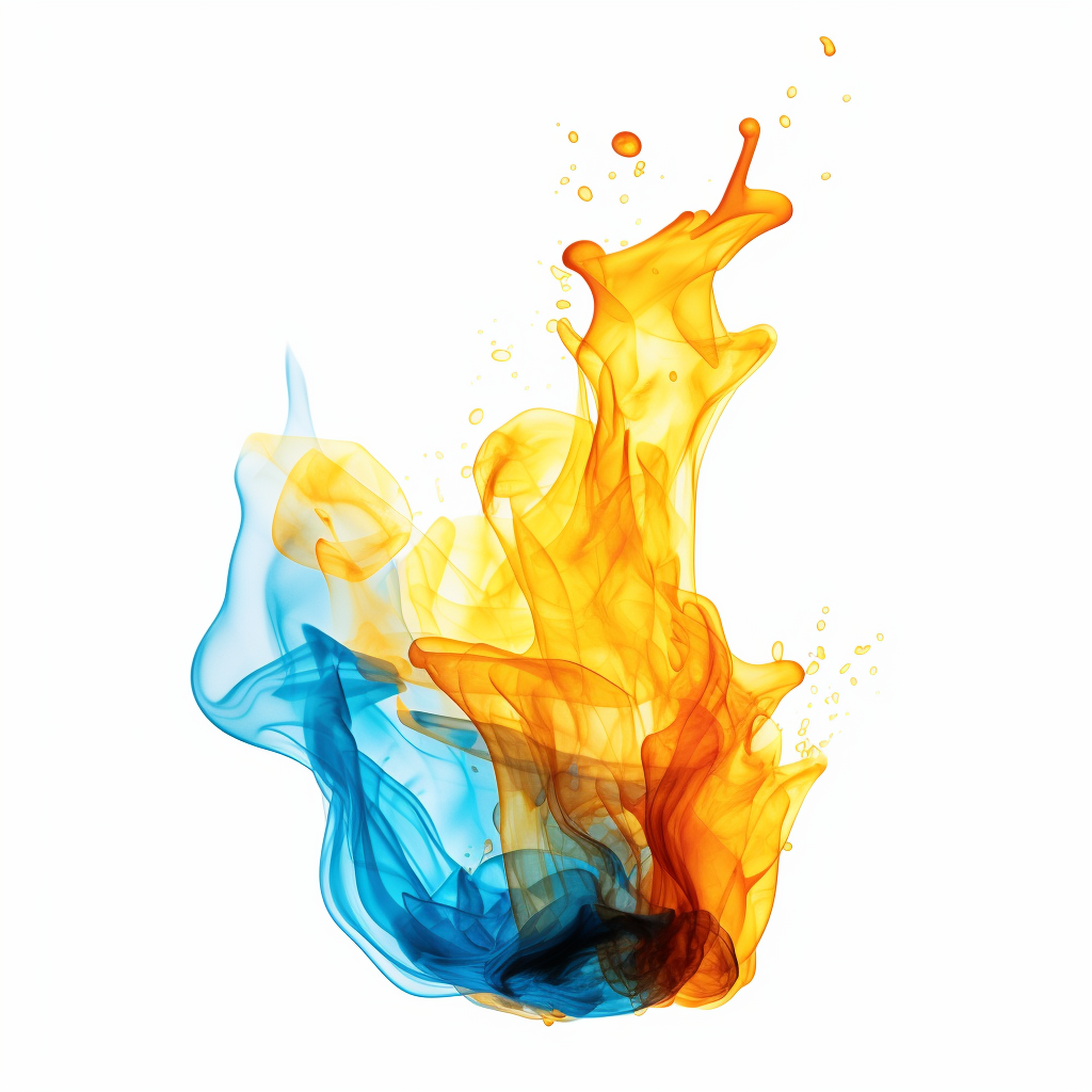 Flame in Blue and Yellow