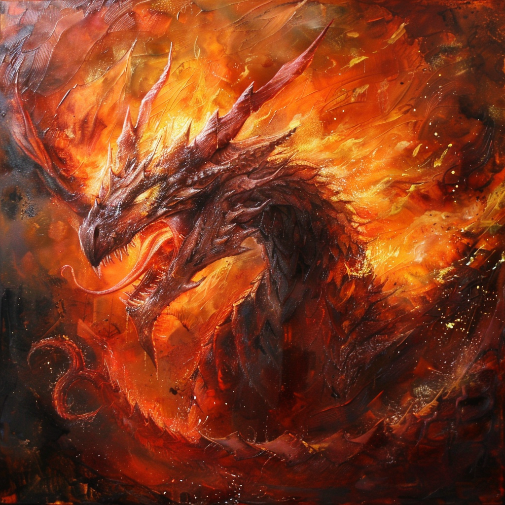 Flaming Dragon Stock Image