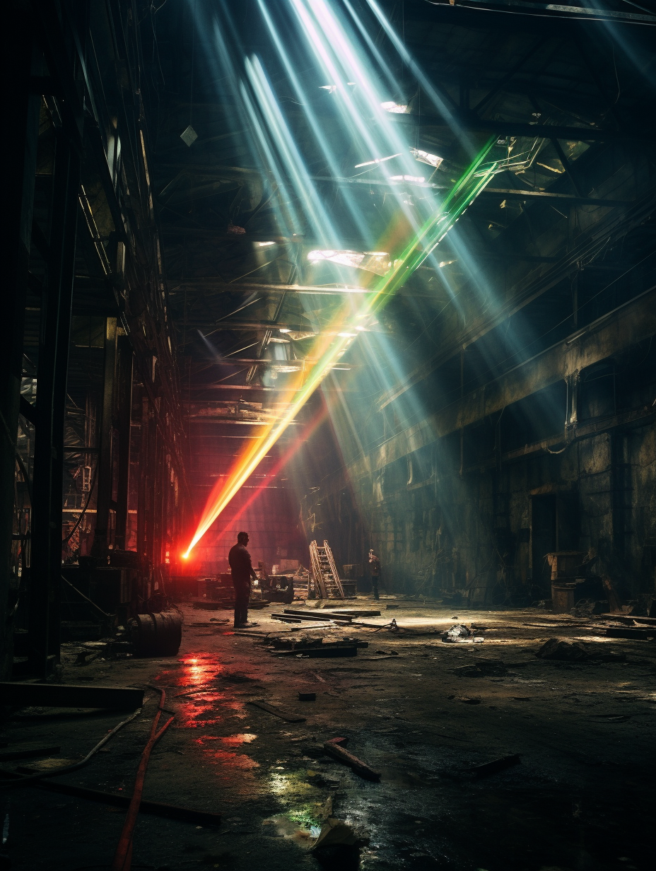 Rainbow Beams in Dark Wasteland