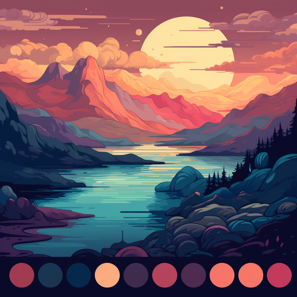 Color Palette with 15 Contrast Colors