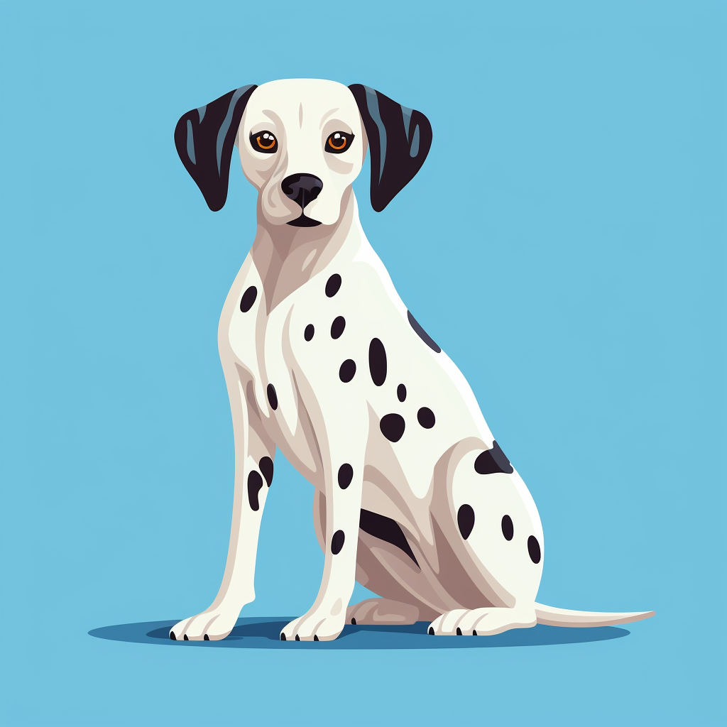 Flat design cartoony Dalmatian dog