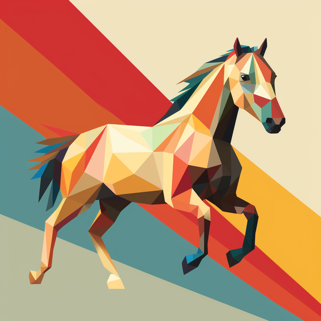 Flat Design Horse Artwork