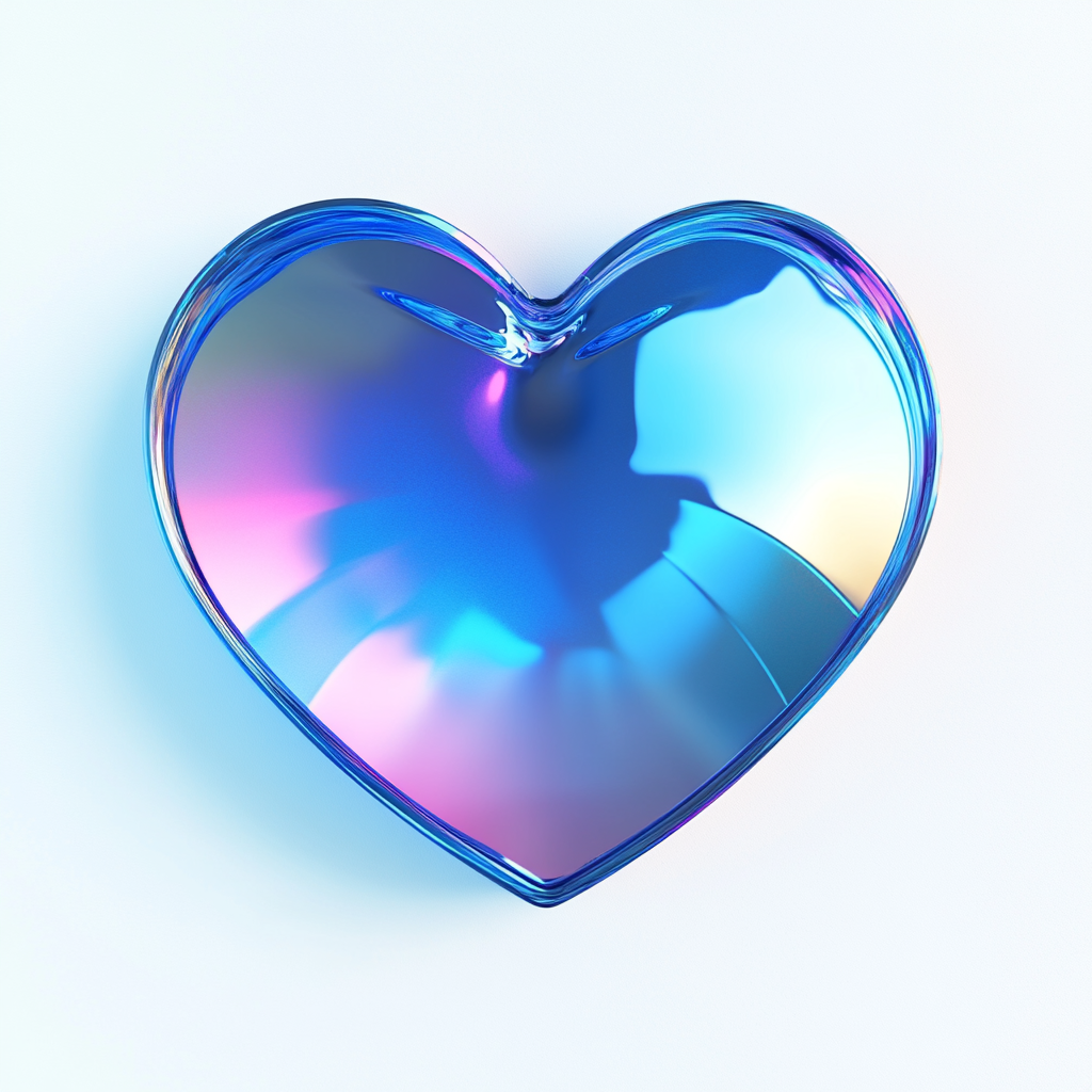 Heart shaped vinyl futuristic music