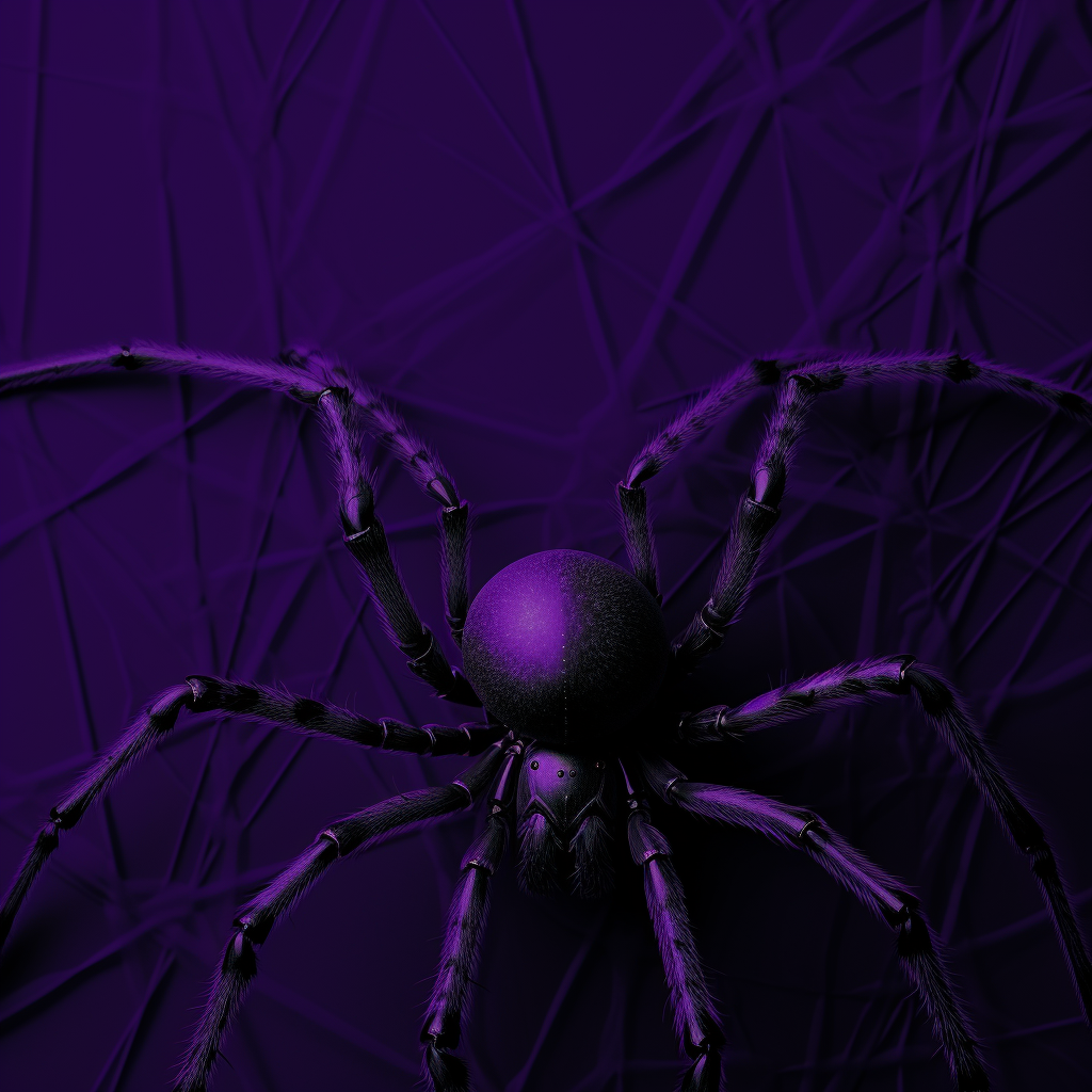 Dark purple venom on flat purple background