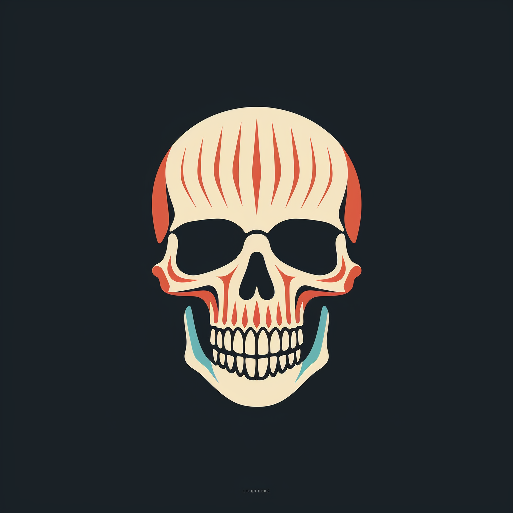 Minimal Skull Logo by Paul Rand