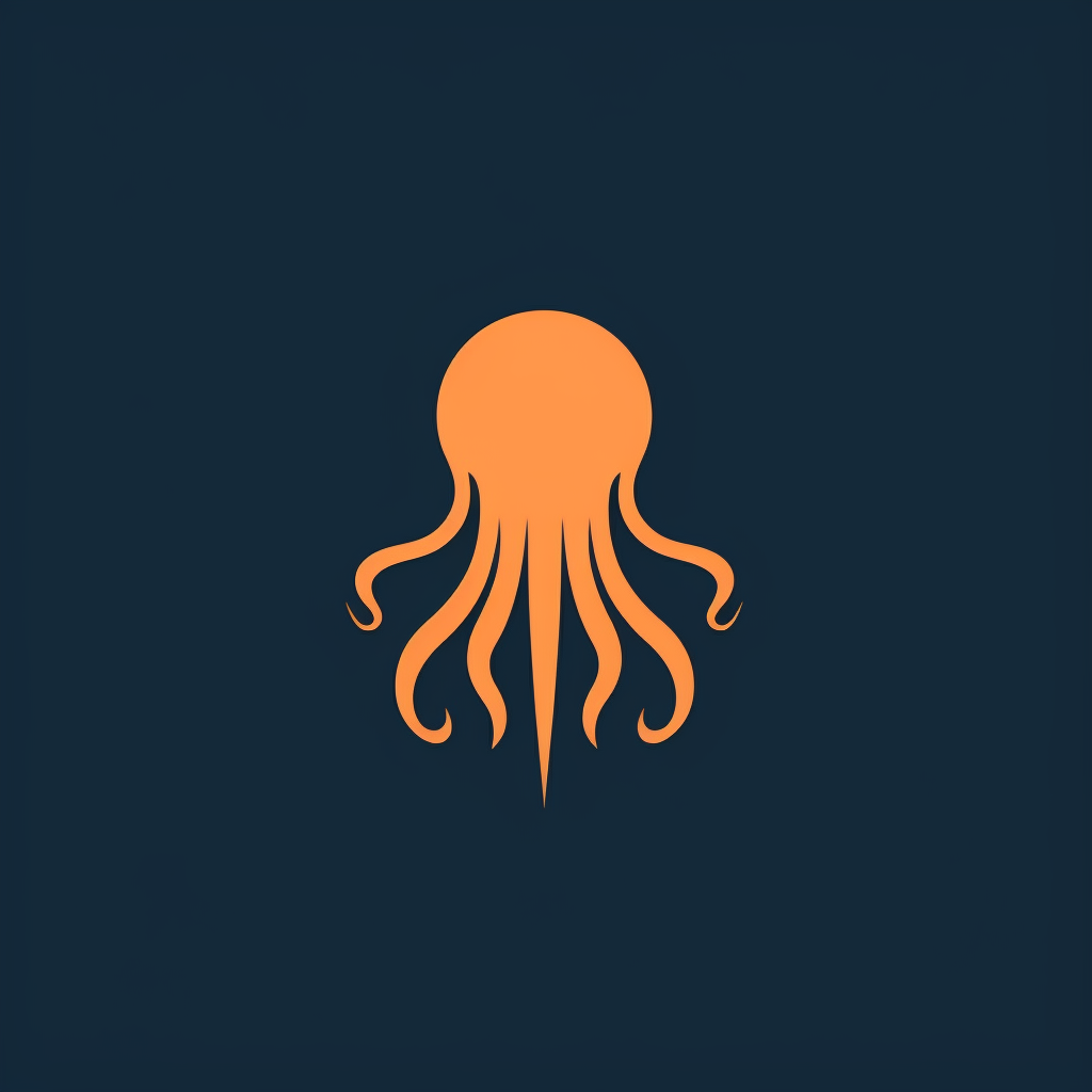 Minimal squid logo design