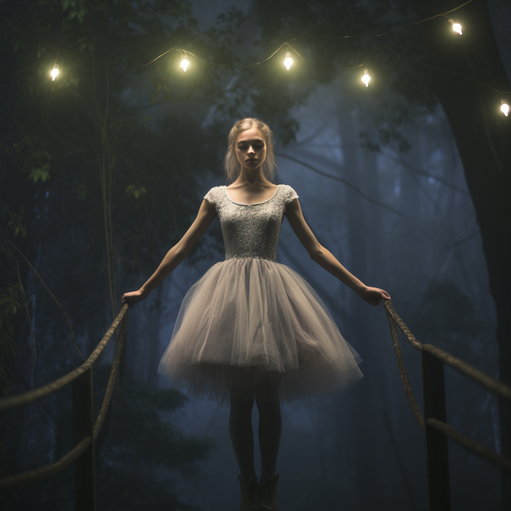 Flawless Gothic Ballerina in Moonlight