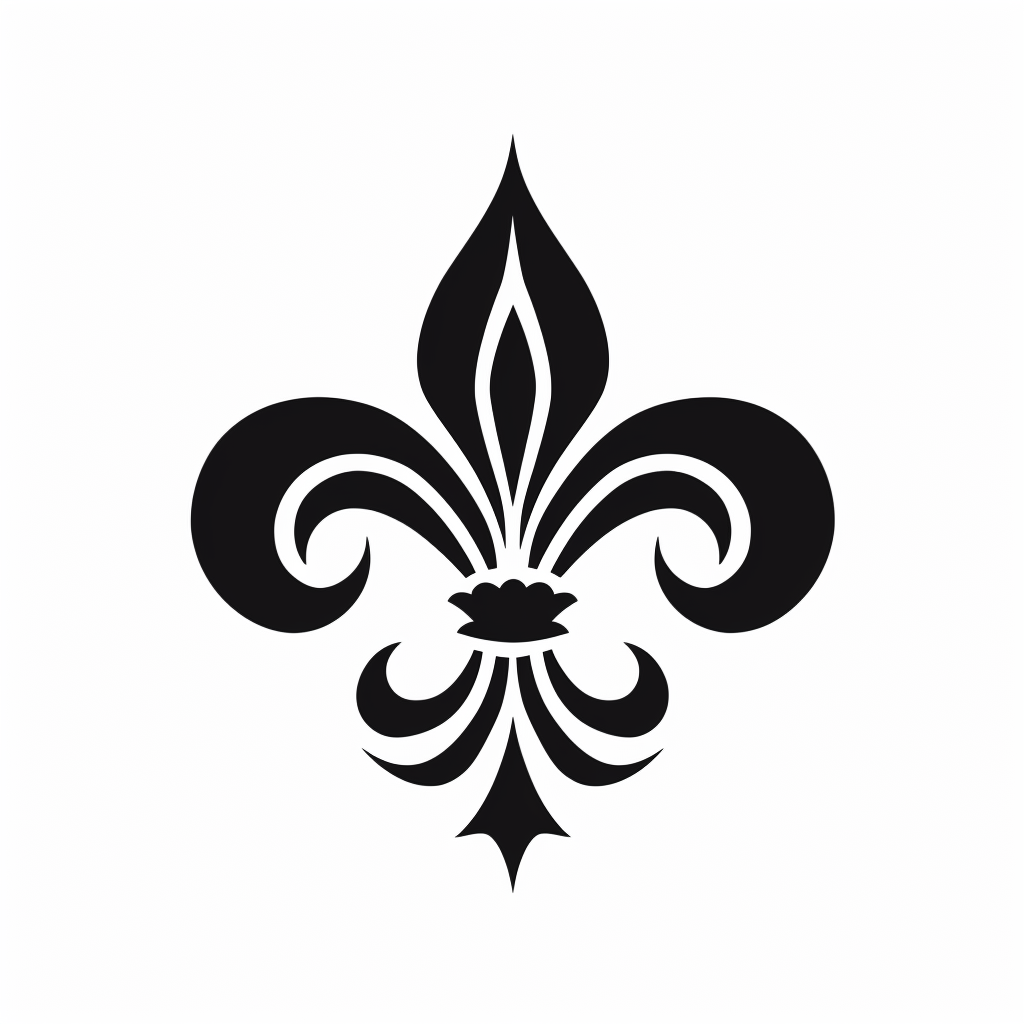 Fleur-de-lis Design Icon Vector on White