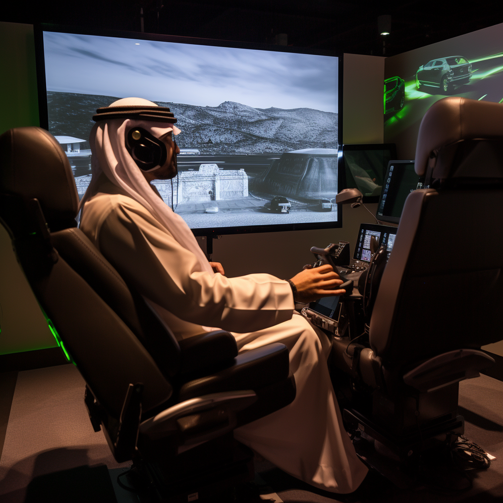 high-tech flight simulator in Riyadh