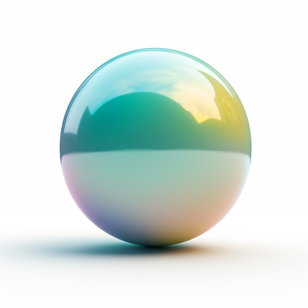 floating sphere gradient colors 3d