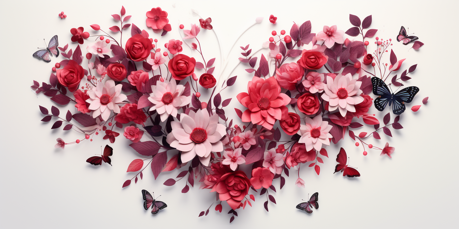 Beautiful Floral Art for Valentines