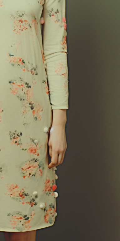 Woman holding a floral decoupage box