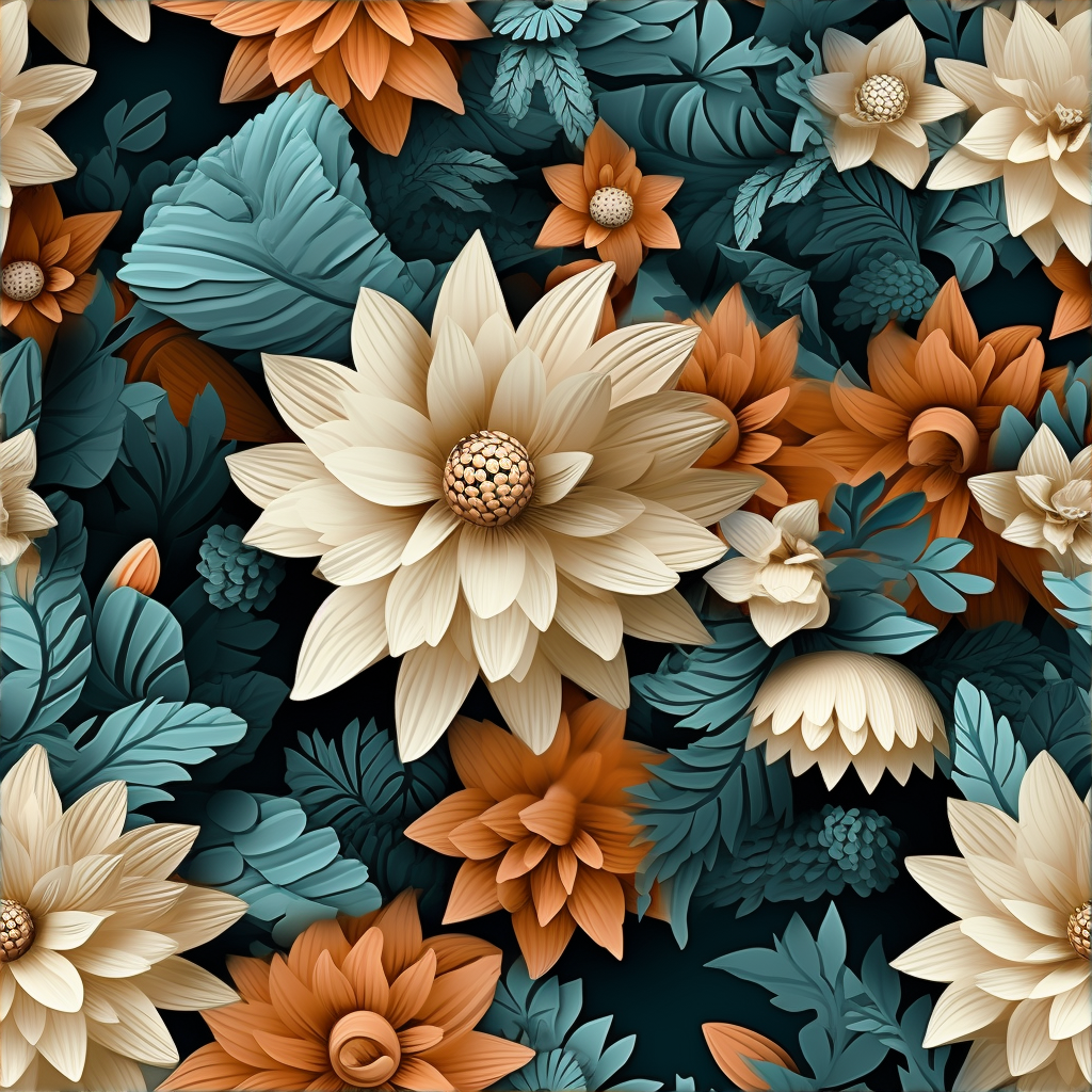 Floral Pattern Image - MidJourney Prompt