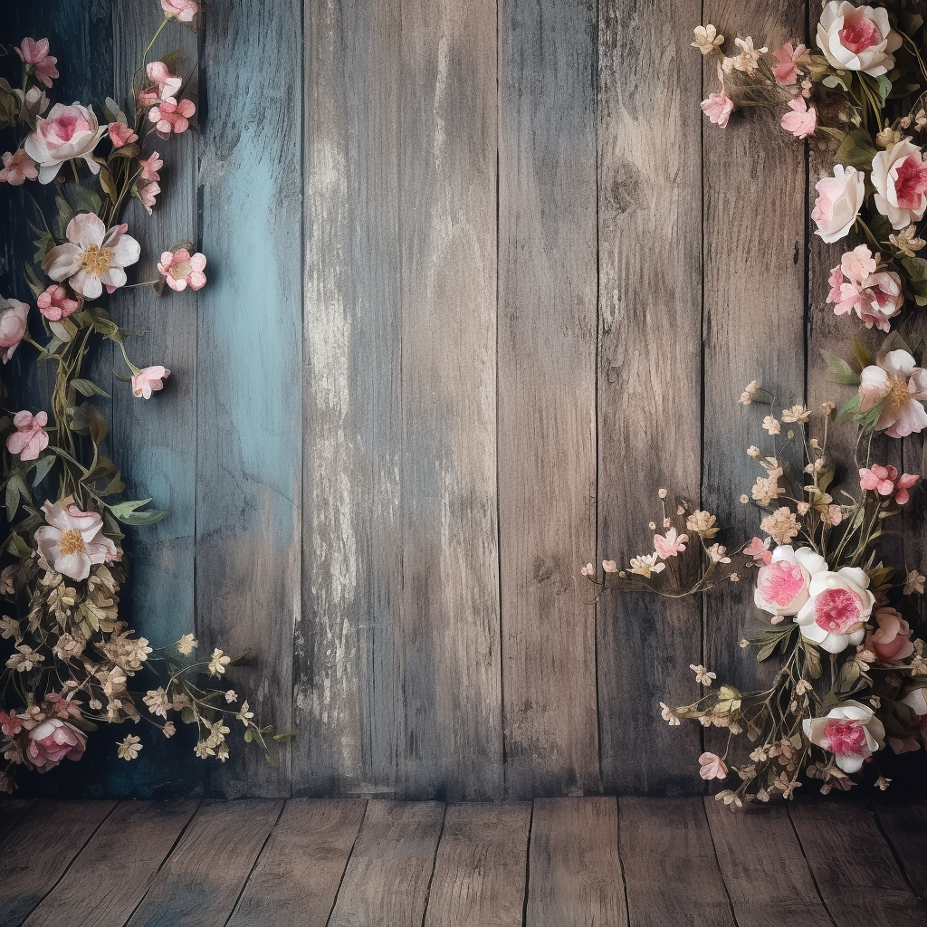 Beautiful floral studio backdrop