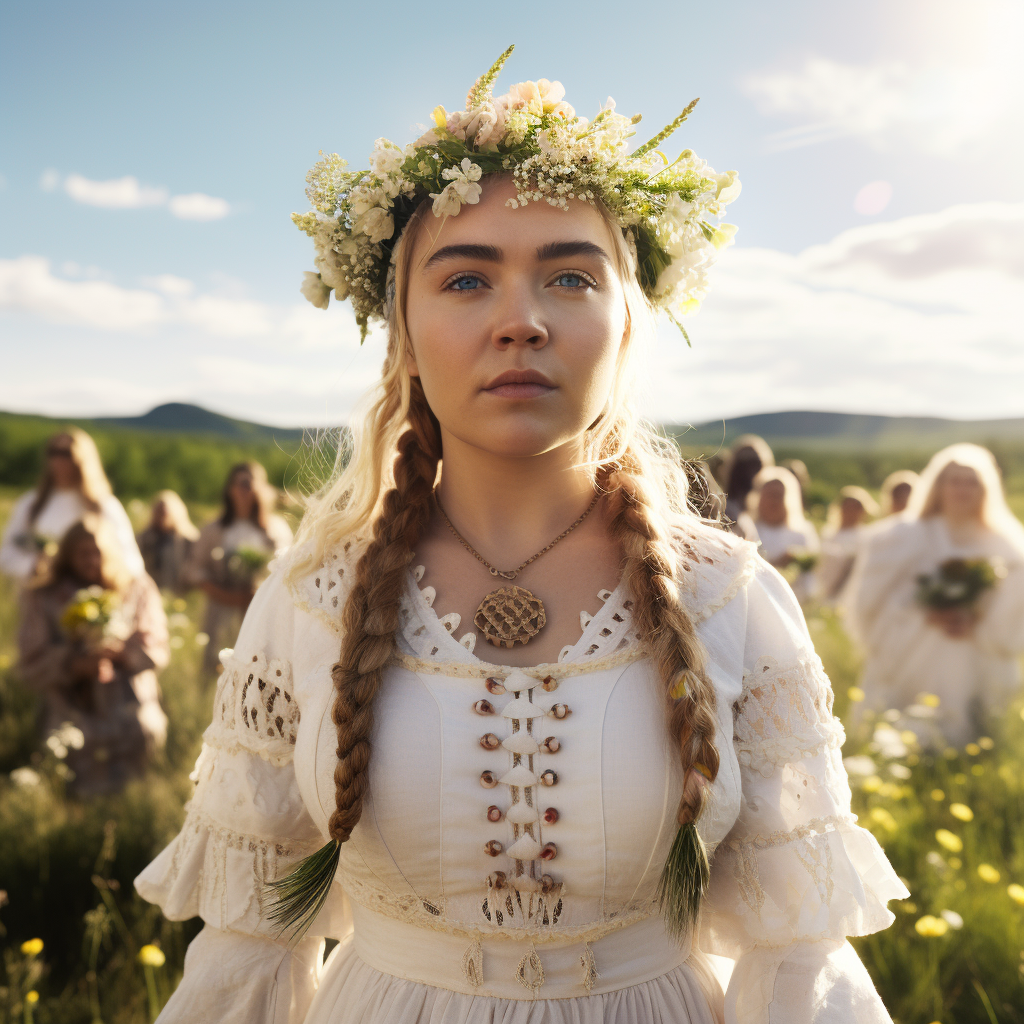 Florence Pugh in Midsommar horror movie