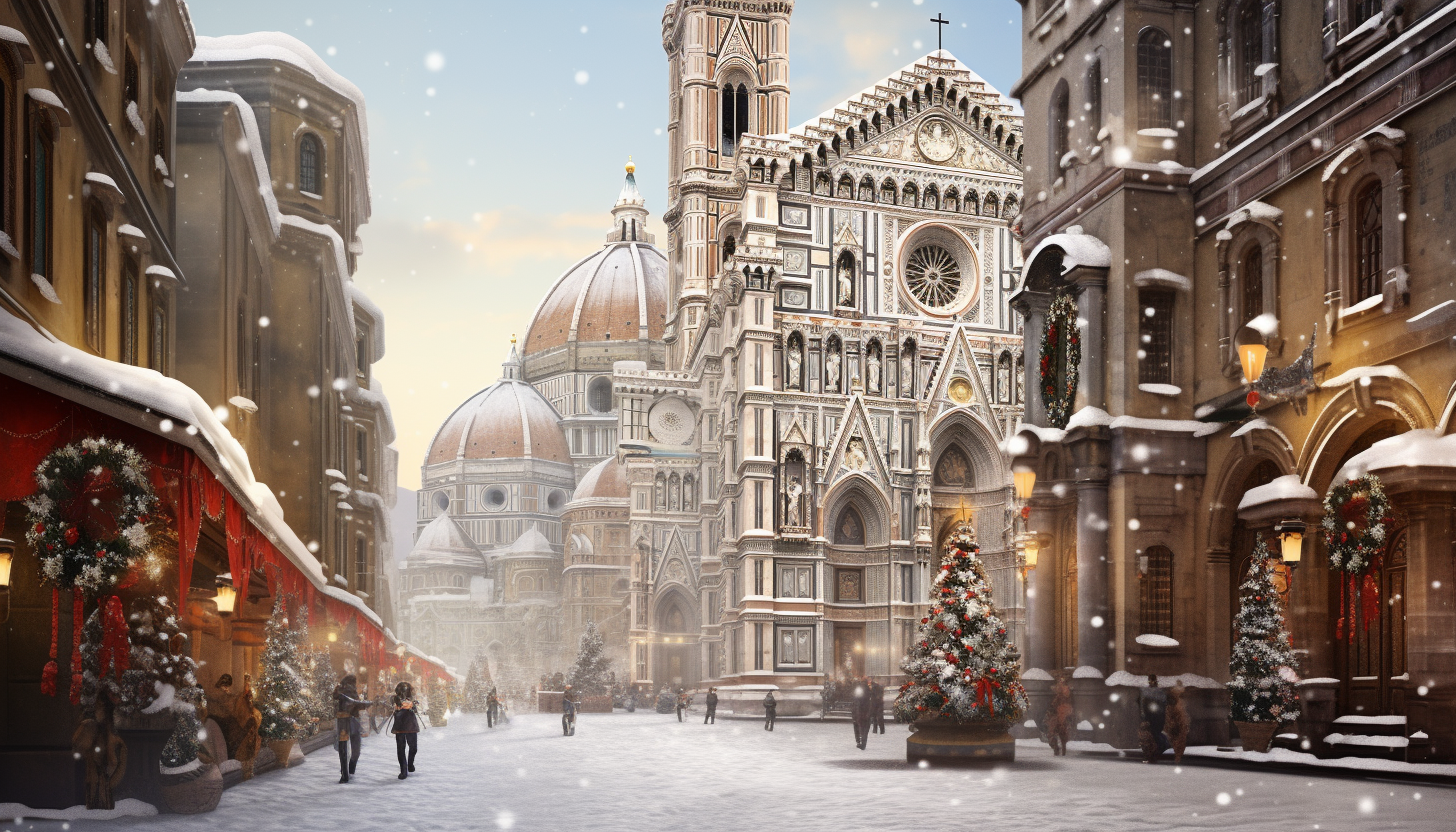 Festive Florence Winter Realistic Photo