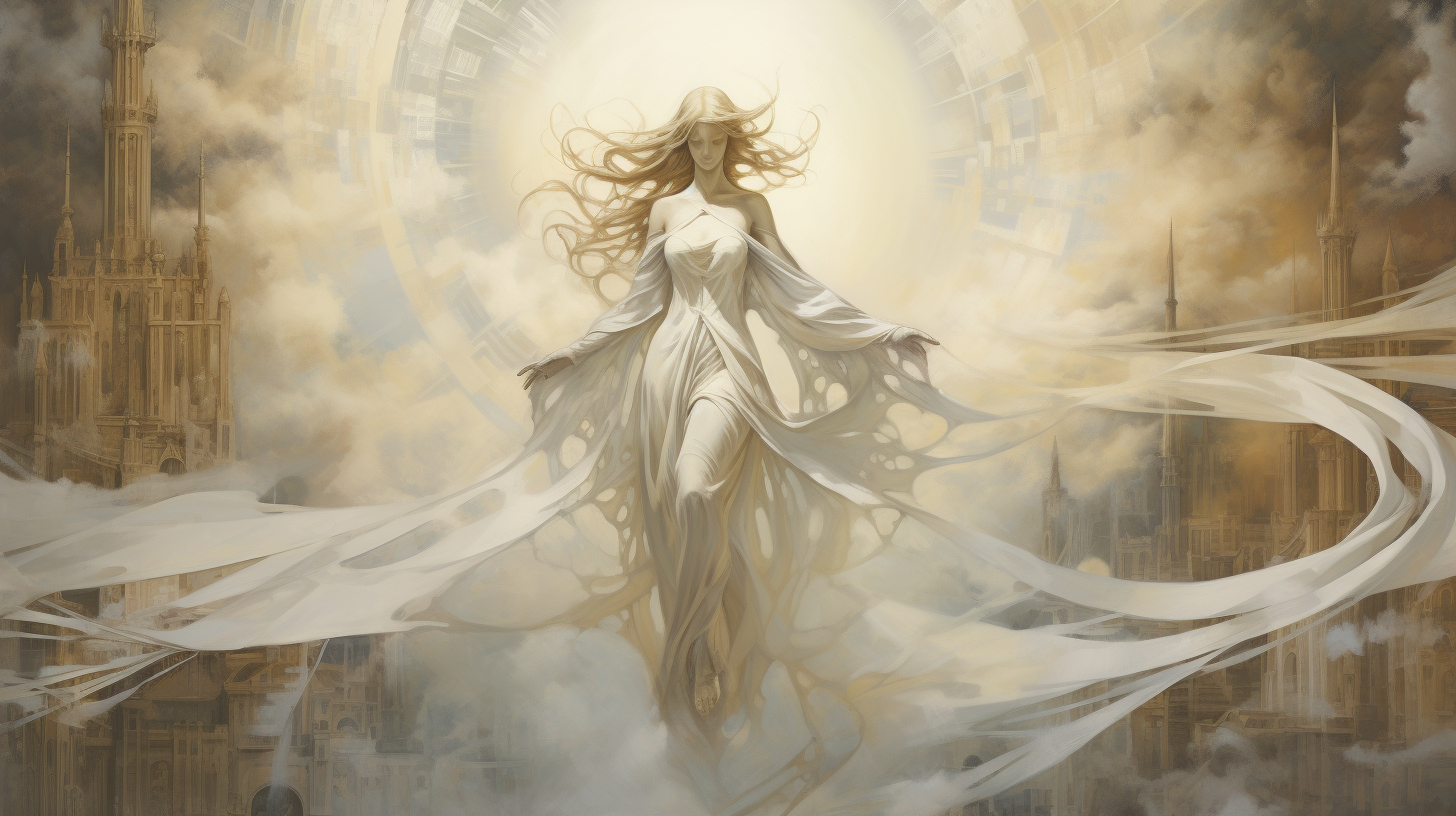 Flowing spirit of the ethereal city