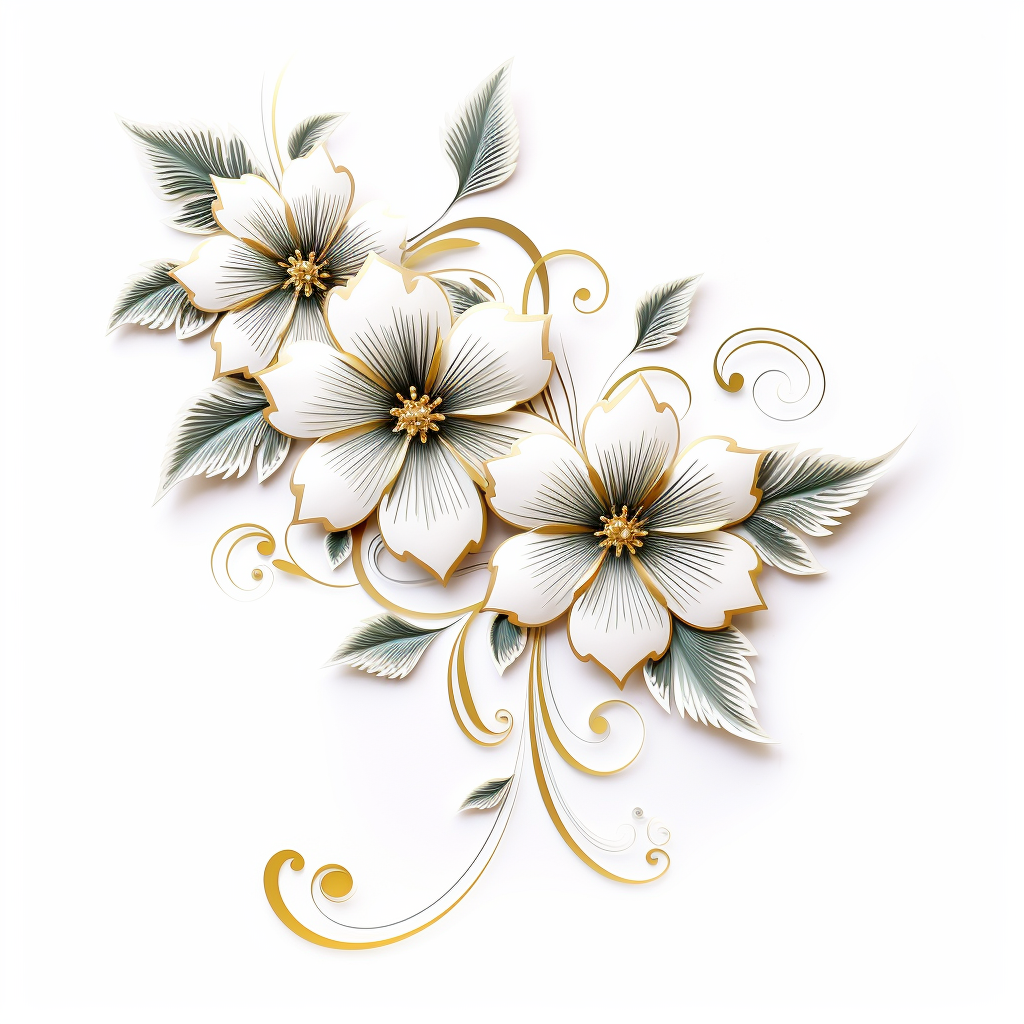 Flower design on white background