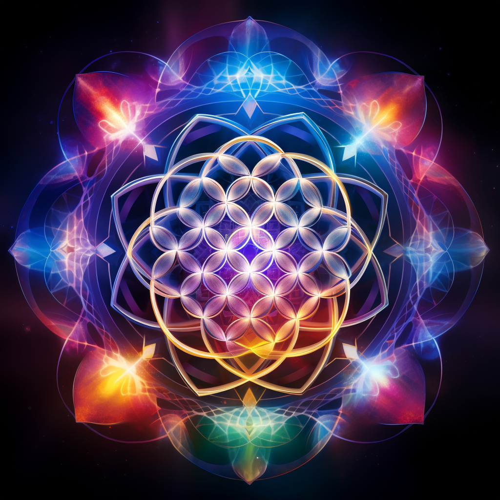 Flower of Life - Sacred Geometry (max 6 words)