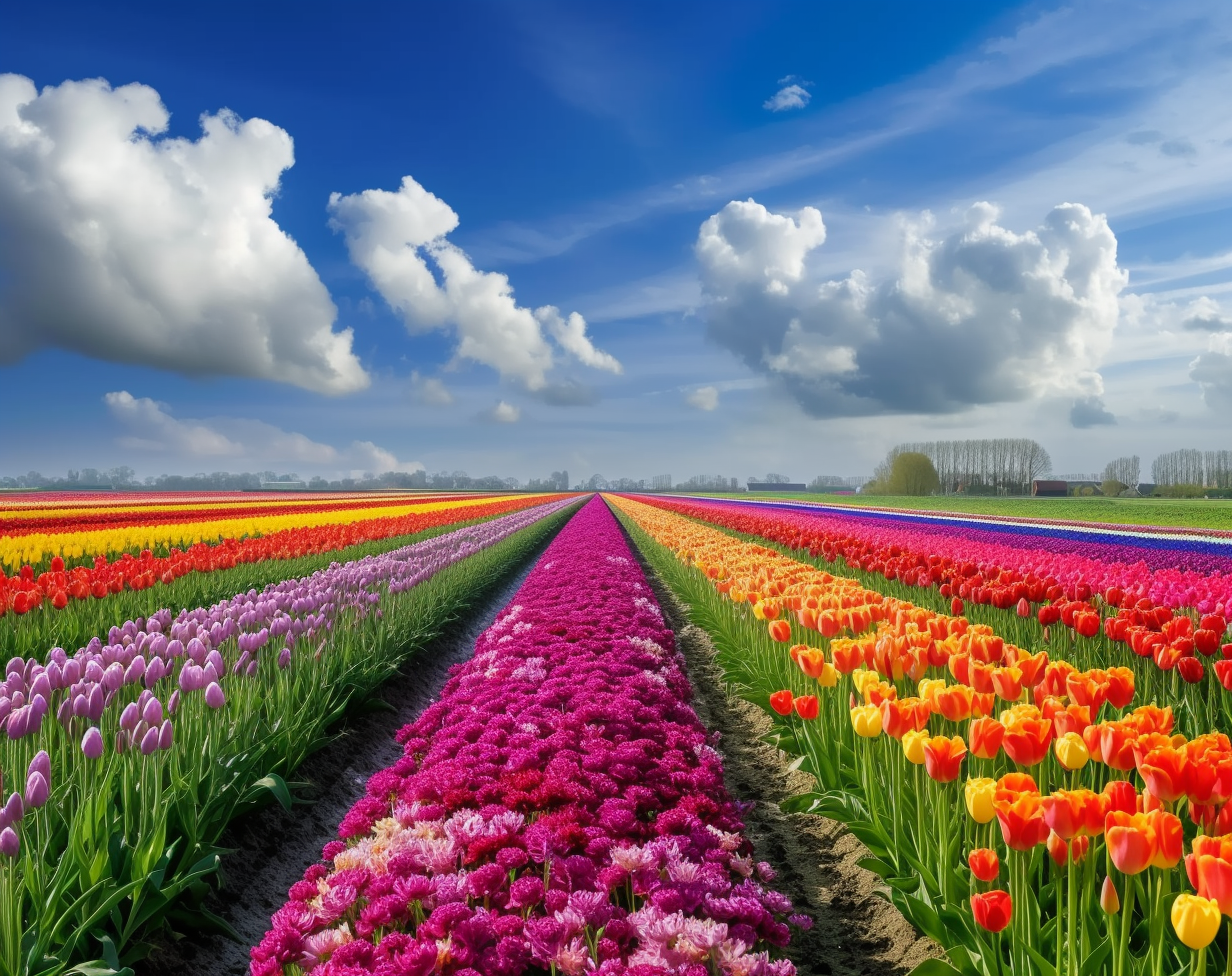 Beautiful flowerfields in Lisse, The Netherlands