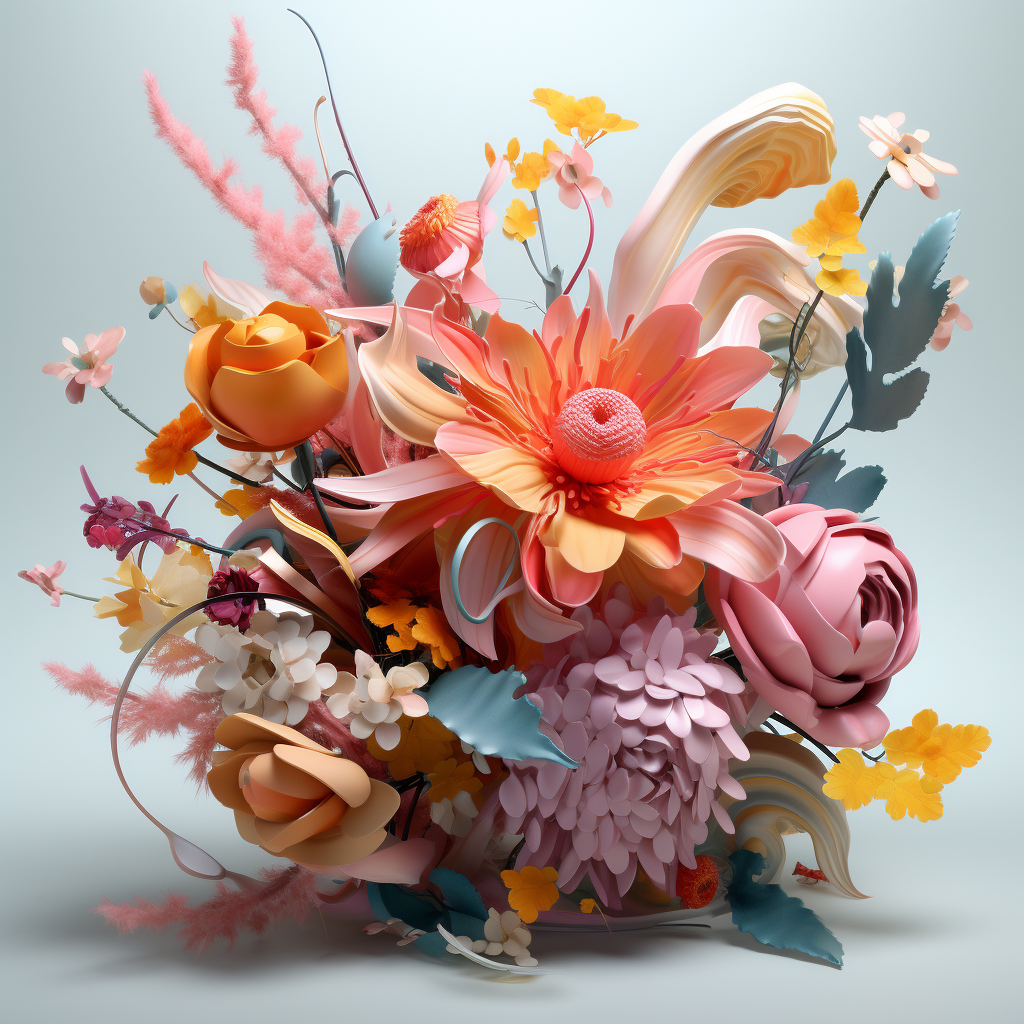 Colorful flowers in Touch Designer