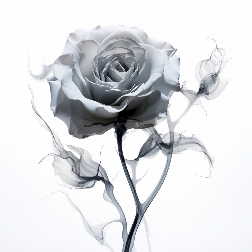 Stunning flowy inkscape x-ray of a rose