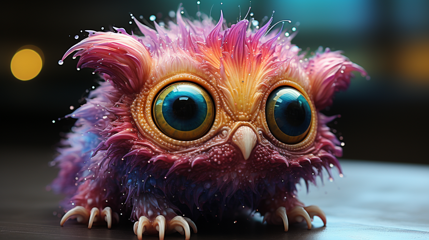 The Fluffiest Fractal-Colored Alien Stuffed Animal